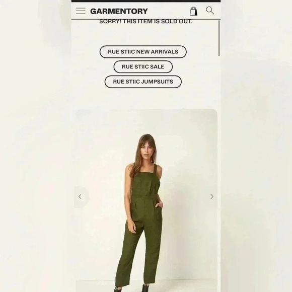 Rue Stiic HATTIE OVERALLS in khaki mustang - Picture 2 of 7